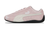 Puma Speedcat OG Whisp of Pink White cipő rózsaszín velúrral és fehér részletekkel.