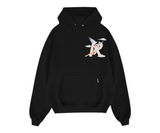 Represent Storms In Heaven Hoodie Black with angel graphic.