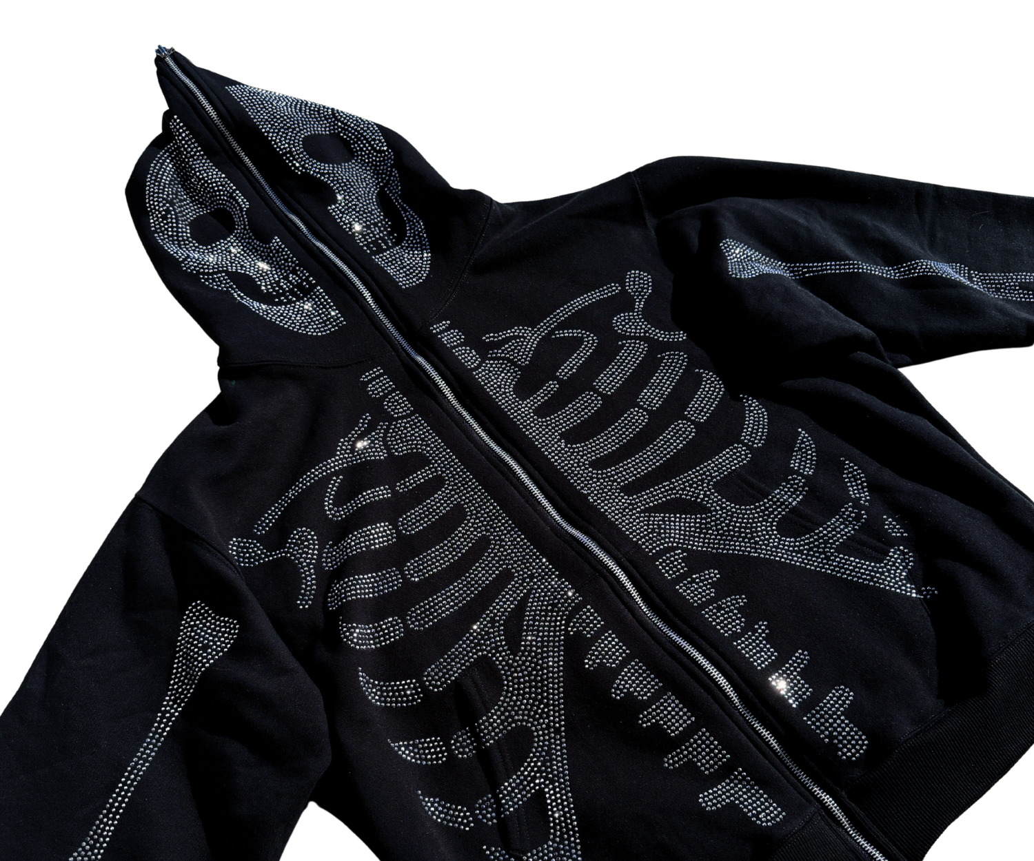 Psycho Budapest Rhinestone Skeleton Hoodie