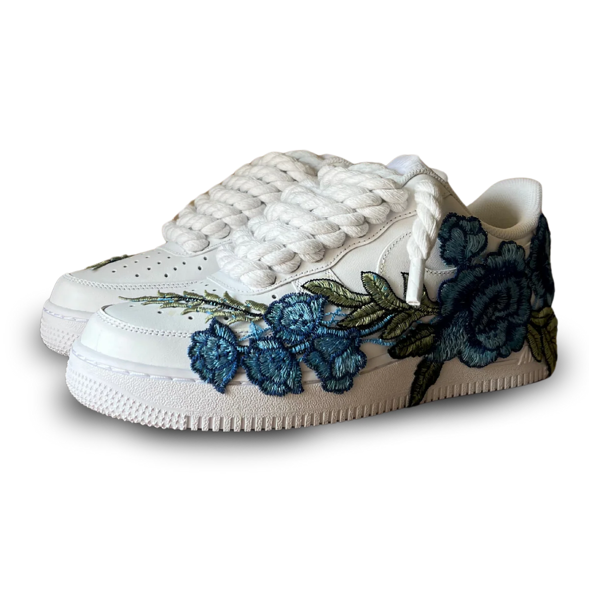 NIKE AIR FORCE 1 LOW ‘07 BLUE / ROSE ROPE LACES