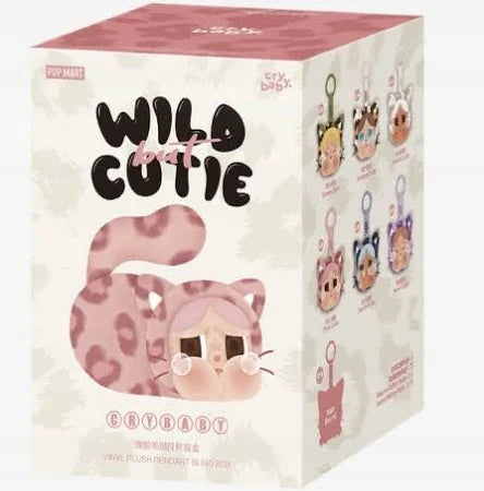 Pop Mart CRYBABY Wild but Cutie vinyl plush pendant blind box.