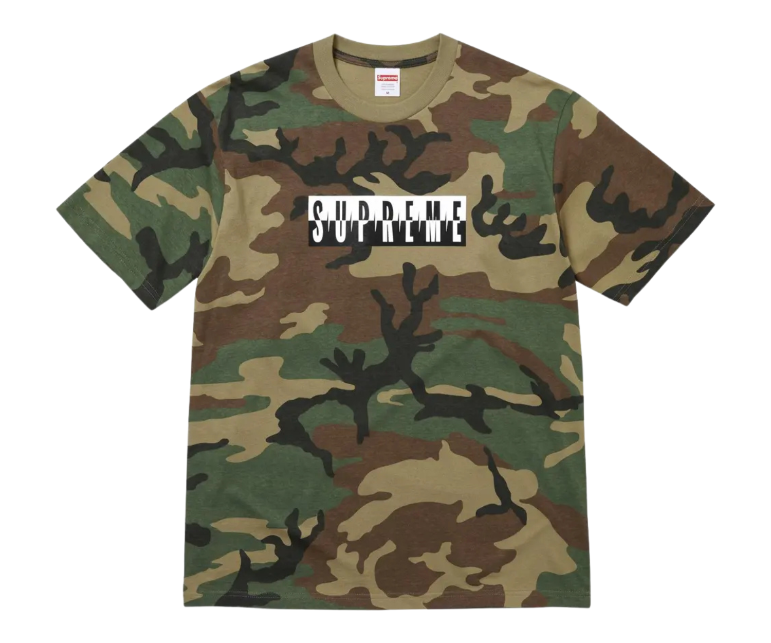 Supreme Split Tee Woodland Camo
