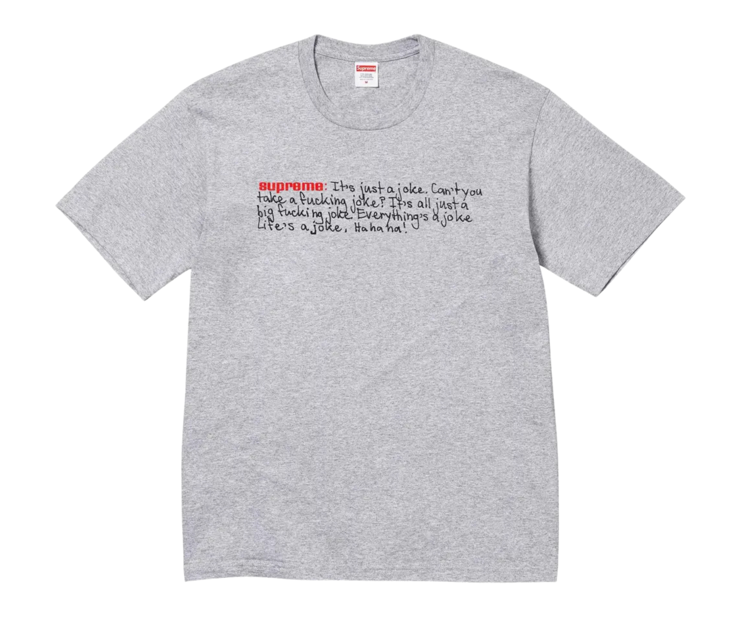 Supreme Joke Tee Heather Grey