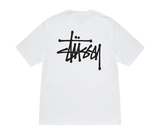Tricou Stüssy Basic cu logo, alb