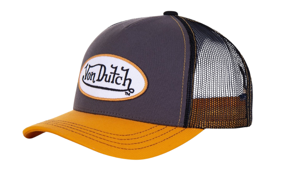 Von Dutch Trucker Cap Grey and Orange