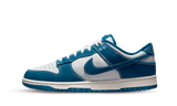 Nike Dunk Low Industrial Blue Sashiko sneaker with white and blue panels.