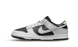 Nike Dunk Low Grey Panda Volt cipő fekete és fehér színben, neon zöld kiemelésekkel.