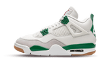 Nike SB x Air Jordan 4 Retro Pine Green sneaker with white, grey, and green accents.
