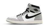 Air Jordan 1 Retro High OG White Cement sneaker with elephant print accents.