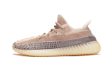Yeezy Boost 350 V2 Ash Pearl cipő krémszínű, szürke és barna Primeknit felsőrésszel.