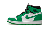Air Jordan 1 High Zoom CMFT Stadium Green sneaker with white and green color blocking.