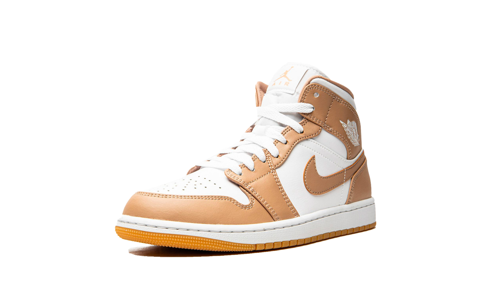 Air Jordan 1 Mid Hemp Tan White