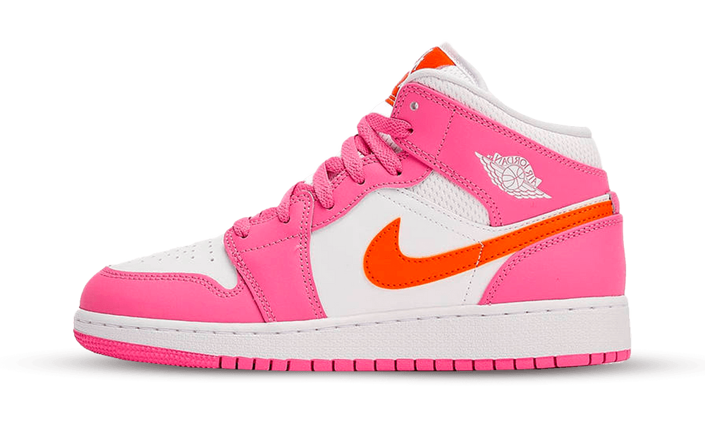 Air Jordan 1 Mid Pinksicle Safety Orange