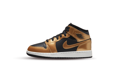 Air Jordan 1 Mid Se Metallic Gold Black