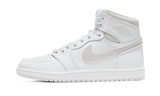 Air Jordan 1 Retro High 85 Neutral Grey sneaker with white leather and grey accents.
