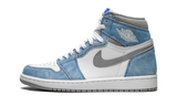 Air Jordan 1 Retro High OG Hyper Royal sneaker with white leather and blue suede.