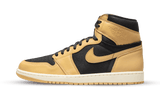 Air Jordan 1 Retro High OG Heirloom sneaker in tan and black.