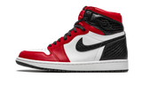 Air Jordan 1 Retro High Satin Snake Chicago with red, white, and black satin snake accents.