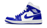 Air Jordan 1 Mid Kentucky Blue sneaker with white and blue color blocking.