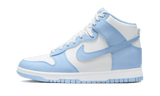 Nike Dunk High Aluminium női cipő fehér bőr és alumínium színben.