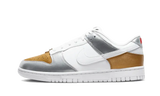Nike Dunk Low Heirloom cipő fehér, ezüst és arany színű.