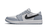 Air Jordan 1 Retro Low Golf Wolf Grey cipő szürke bőr felsőrésszel.