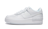 Nike Air Force 1 Low Shadow Triple White sneaker.