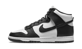 Nike Dunk High fekete és fehér bőr cipő.