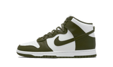 Nike Dunk High Cargo Khaki 2021 cipő fehér és khaki színben.