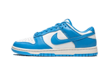 Nike Dunk Low University Blue UNC cipő fehér és kék színben.