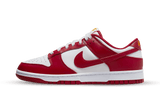 Nike Dunk Low USC fehér és piros színű bőr sportcipő.